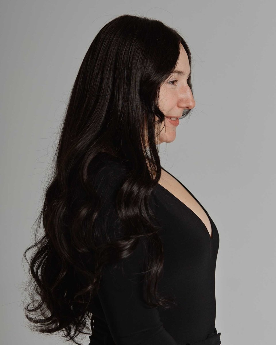 black glueless wig
