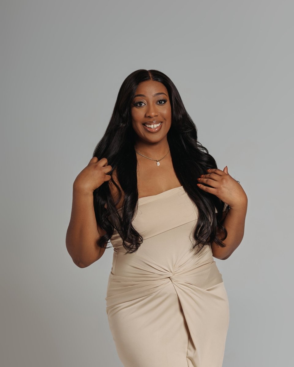 black glueless wig
