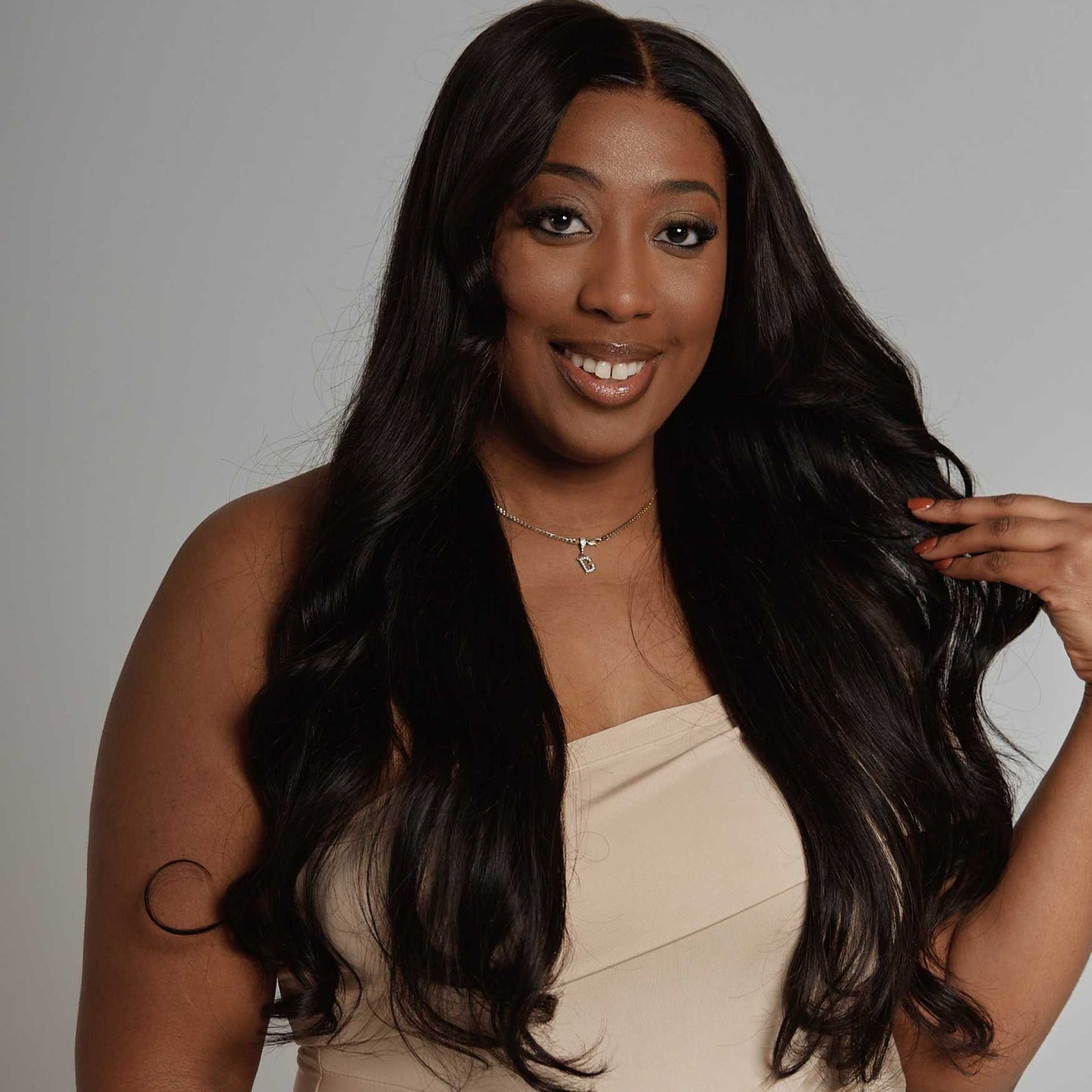 black glueless wig
